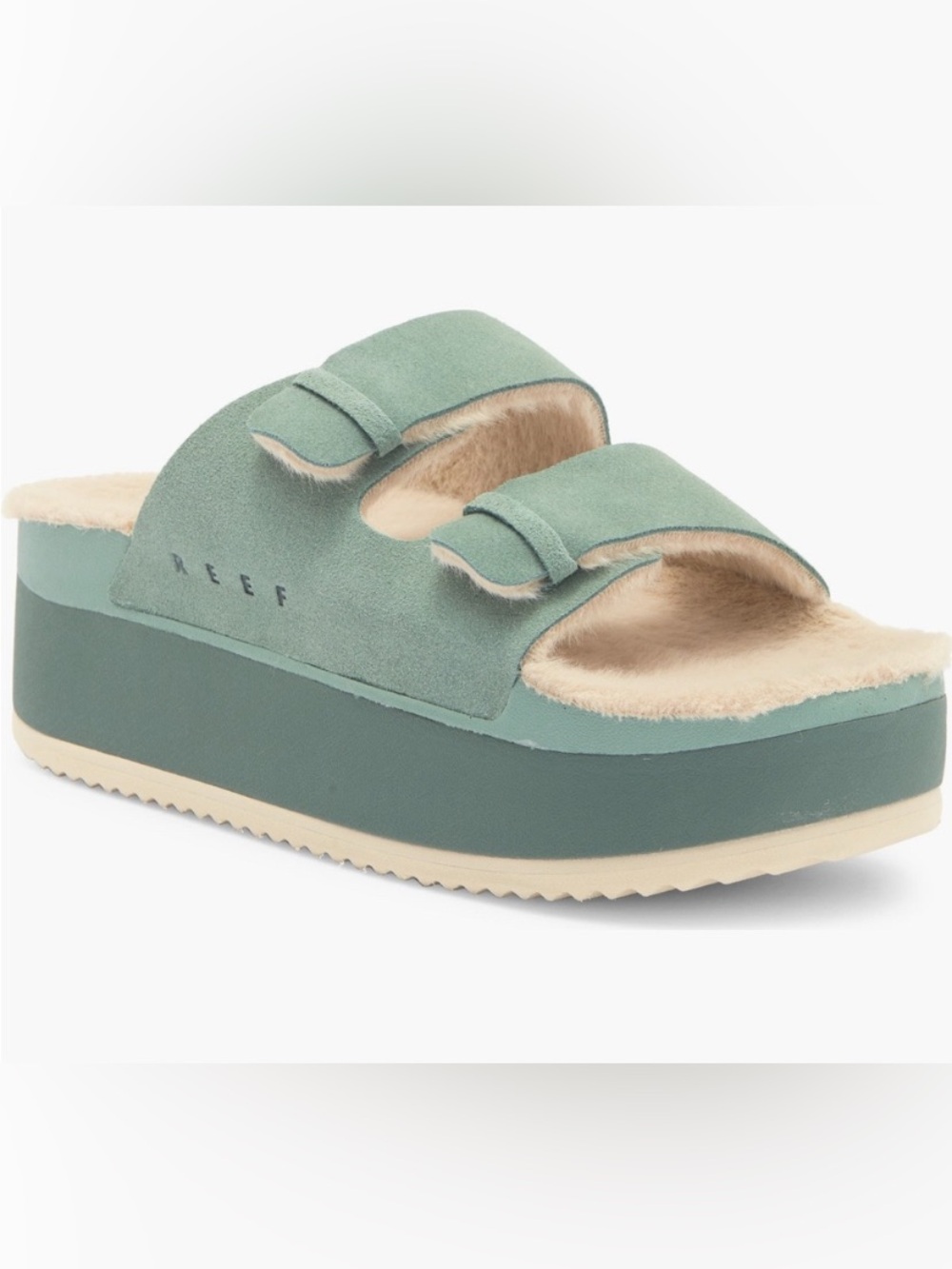 REEF Frosty Platform Slide Sandals Women’s Size 9 Seafoam Green EUC - Picture 9 of 11